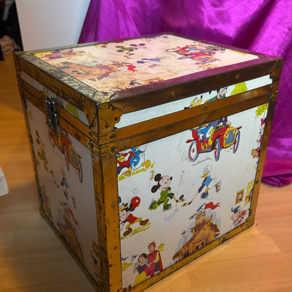 Walt Disney productions toy train trunk very large lightly loved v clean inside